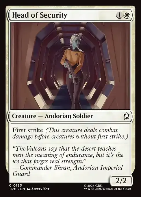 MTG Star Trek Card List - Head of Security (TRC 133) 005/177