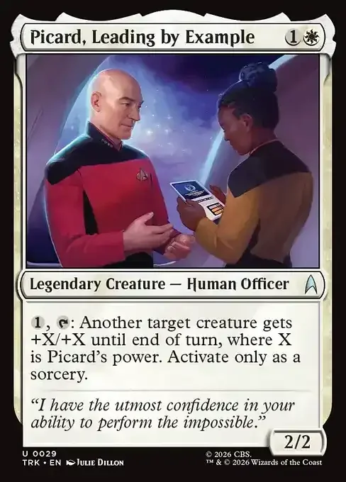 MTG Star Trek Card List - Picard, Leading by Example (TRK 29) 052/177