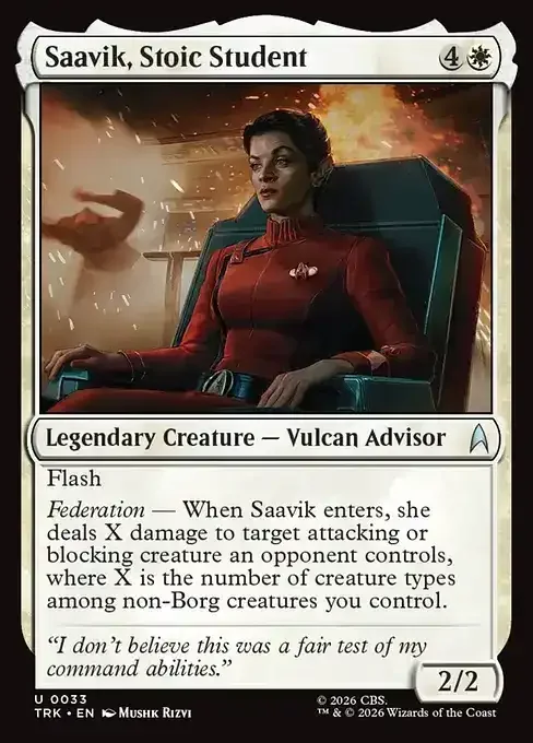 MTG Star Trek Card List - Saavik, Stoic Student (TRK 33) 053/177