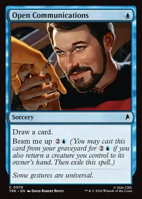 MTG Star Trek Card List - Open Communications (TRK 76) 067/177