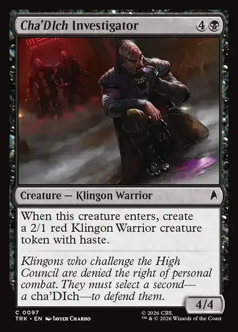MTG Star Trek Card List - Cha'DIch Investigator (TRK 97) 073/177