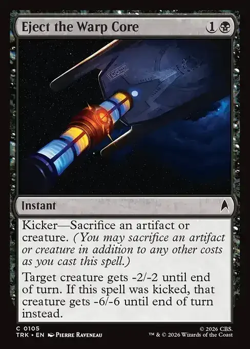 MTG Star Trek Card List - Eject the Warp Core (TRK 105) 075/177
