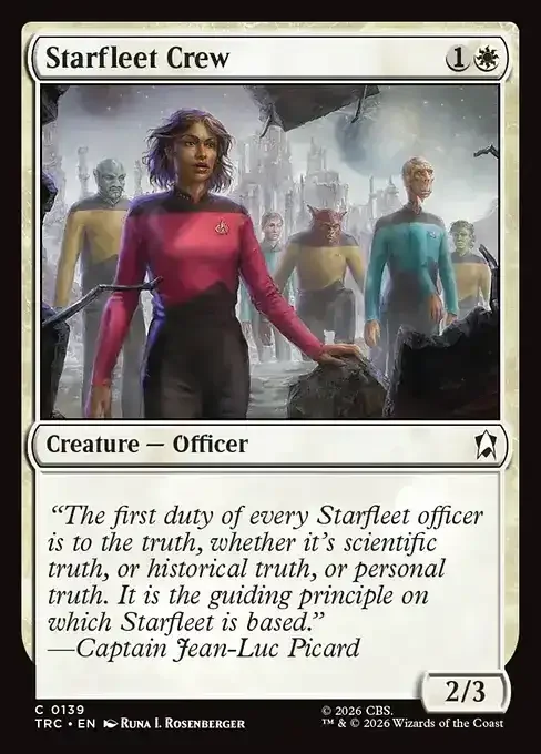 MTG Star Trek Card List - Starfleet Crew (TRC 139) 008/177