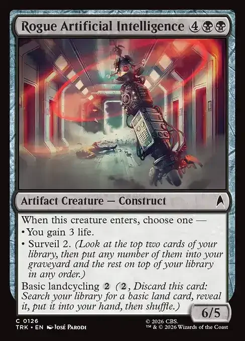 MTG Star Trek Card List - Rogue Artificial Intelligence (TRK 126) 084/177