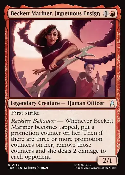MTG Star Trek Card List - Beckett Mariner, Impetuous Ensign (TRK 138) 086/177