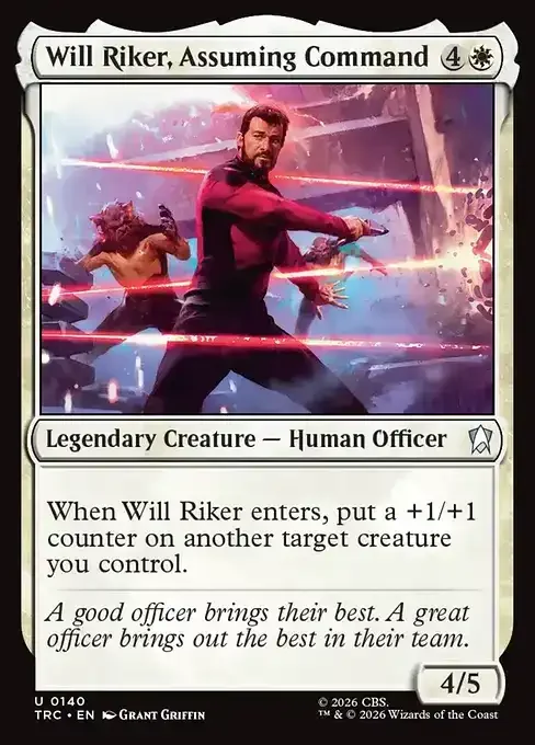 MTG Star Trek Card List - Will Riker, Assuming Command (TRC 140) 009/177