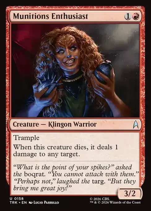MTG Star Trek Card List - Munitions Enthusiast (TRK 158) 093/177