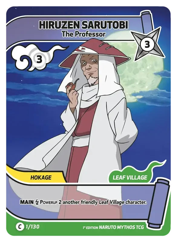 Naruto Konoha Shido Card List - Hiruzen Sarutobi 001/130