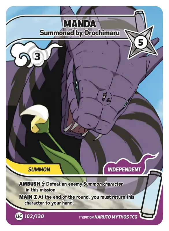Naruto Konoha Shido Card List - Manda 102/130