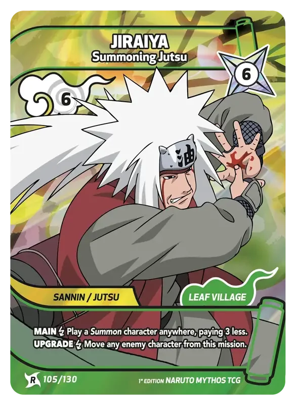 Naruto Konoha Shido Card List - Jiraiya 105/130 Rare