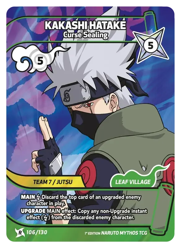 Naruto Konoha Shido Card List - Kakashi Hatake 106/130 Rare