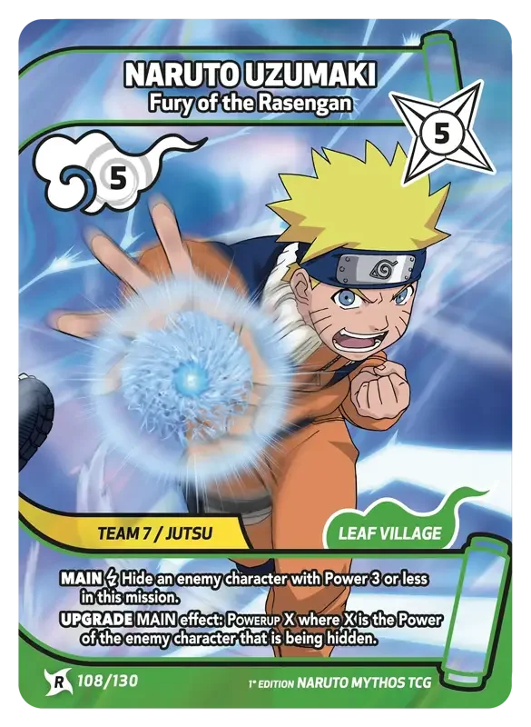 Naruto Konoha Shido Card List - Naruto Uzumaki 108/130 Rare