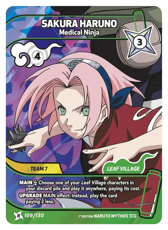 Naruto Konoha Shido Card List - Sakura Haruno 109/130 Rare