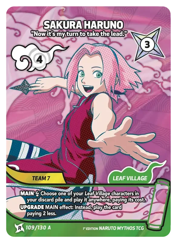 Naruto Konoha Shido Card List - Sakura Haruno 109/130 Rare Art