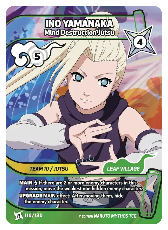 Naruto Konoha Shido Card List - Ino Yamanaka 110/130 Rare