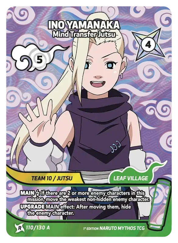 Naruto Konoha Shido Card List - Ino Yamanaka 110/130 Rare Art