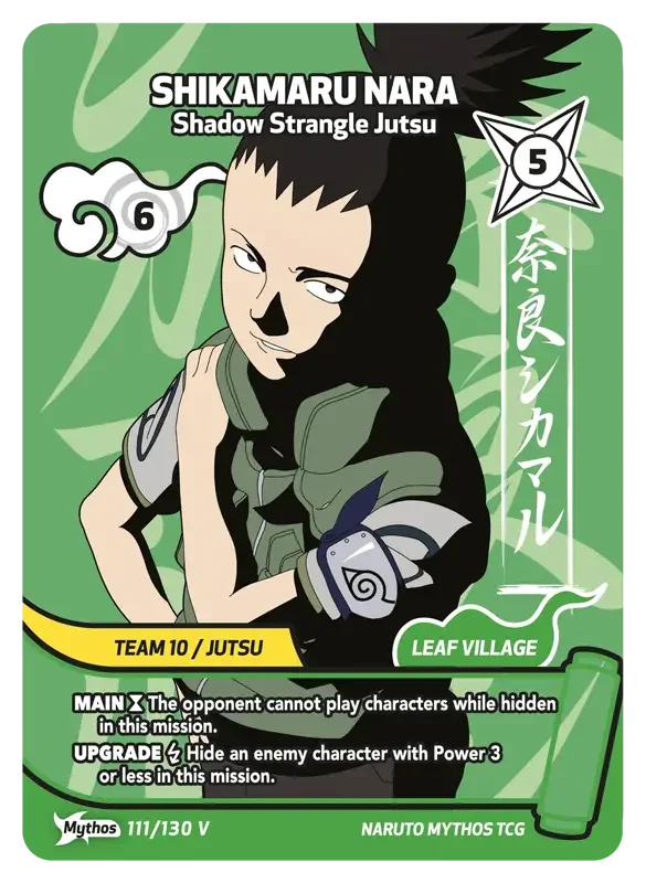 Naruto Konoha Shido Card List - Shikamaru Nara 111/130 Mythos