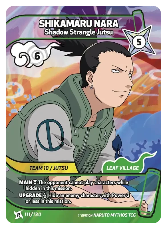 Naruto Konoha Shido Card List - Shikamaru Nara 111/130 Rare