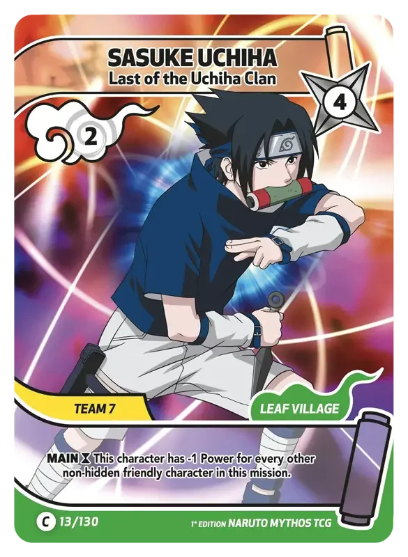 Naruto Konoha Shido Card List - Sasuke Uchiha 013/130