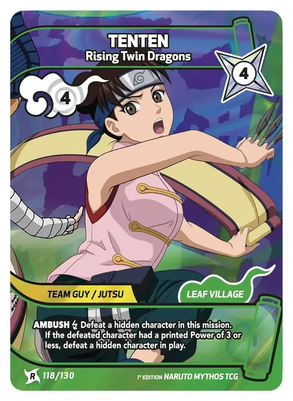 Naruto Konoha Shido Card List - Tenten 118/130 Rare