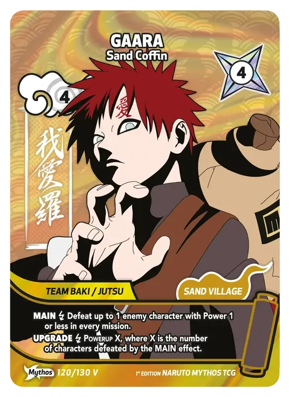 Naruto Konoha Shido Card List - Gaara 120/130 Mythos