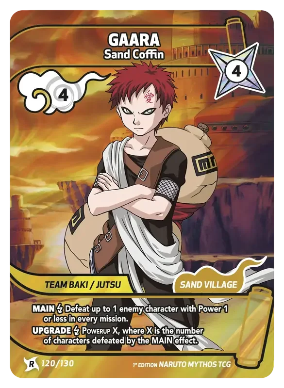 Naruto Konoha Shido Card List - Gaara 120/130 Rare