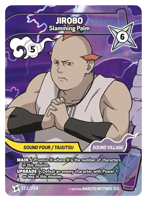 Naruto Konoha Shido Card List - Jirobo 122/130 Rare