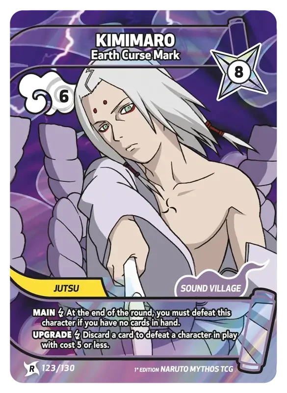 Naruto Konoha Shido Card List - Kimimaro 123/130 Rare