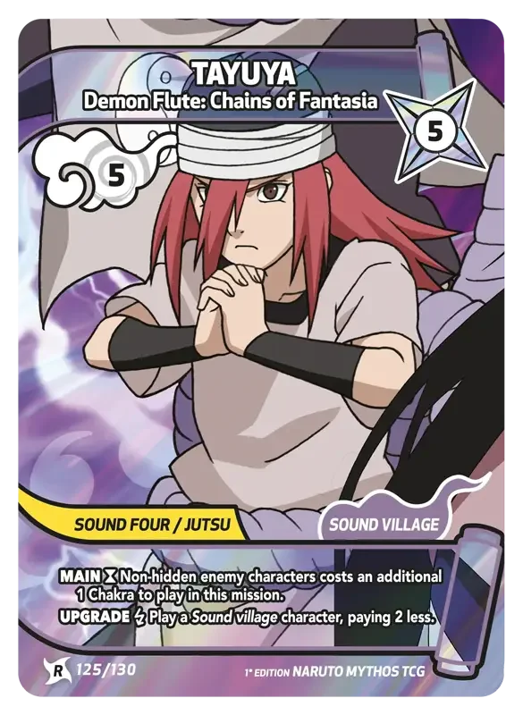 Naruto Konoha Shido Card List - Tayuya 125/130 Rare