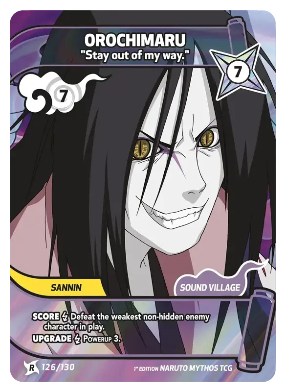 Naruto Konoha Shido Card List - Orochimaru 126/130 Rare