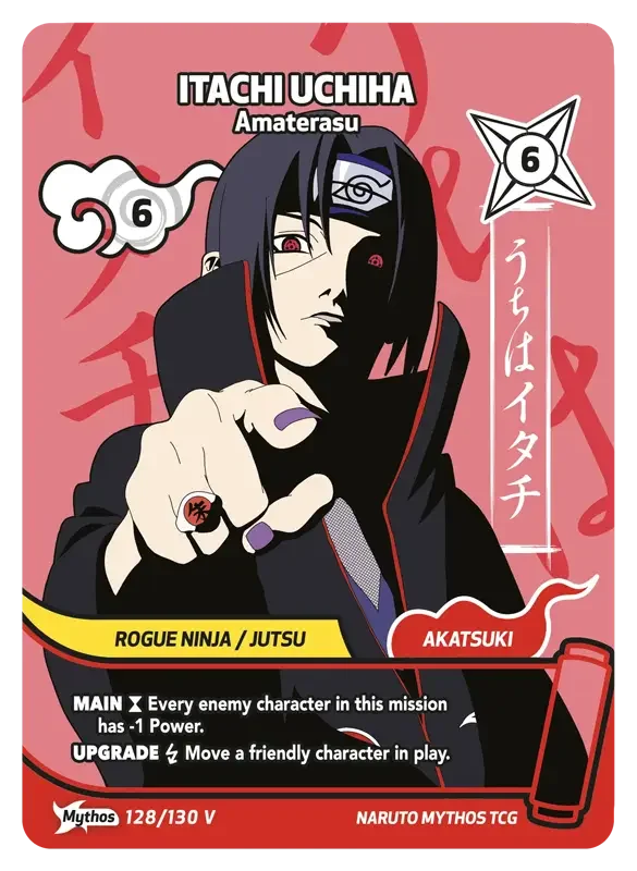 Naruto Konoha Shido Card List - Itachi Uchiha 128/130 Mythos