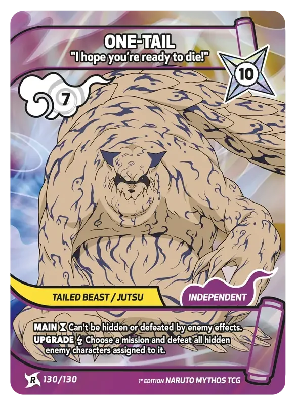 Naruto Konoha Shido Card List - One-Tail 130/130 Rare