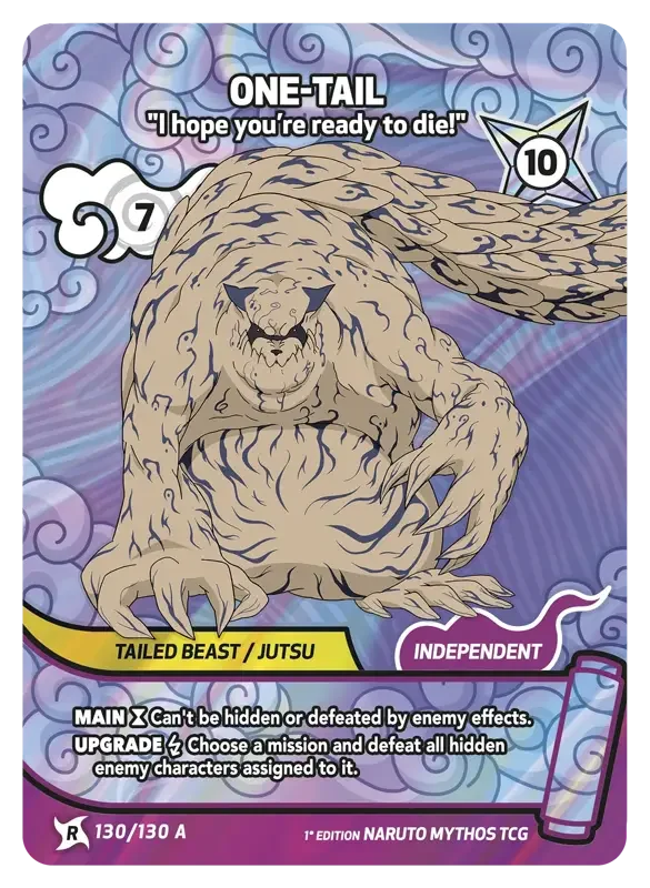 Naruto Konoha Shido Card List - One-Tail 130/130 Rare Art