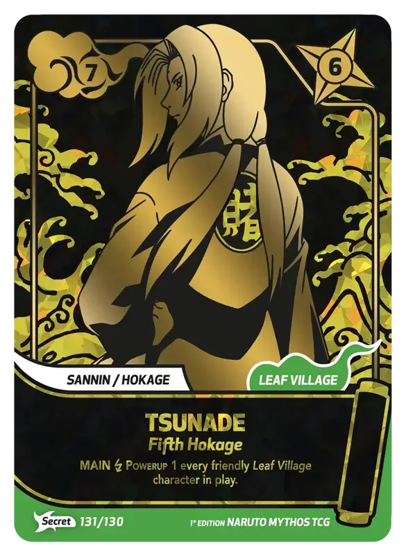 Naruto Konoha Shido Card List - Tsunade 131/130 Secret
