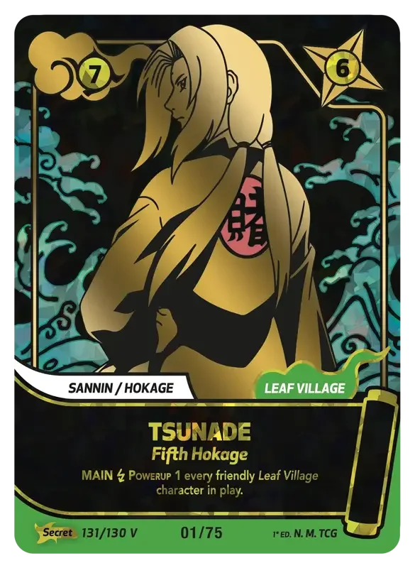 Naruto Konoha Shido Card List - Tsunade 131/130 Secret Variant