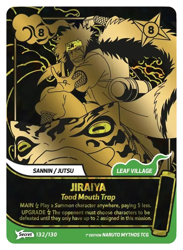 Naruto Konoha Shido Card List - Jiraiya 132/130 Secret