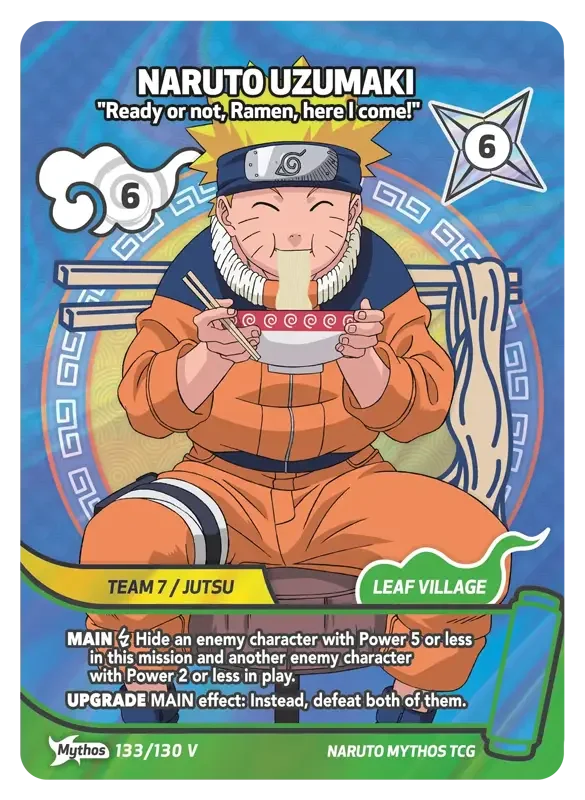 Naruto Konoha Shido Card List - Naruto Uzumaki 133/130 Mythos 1