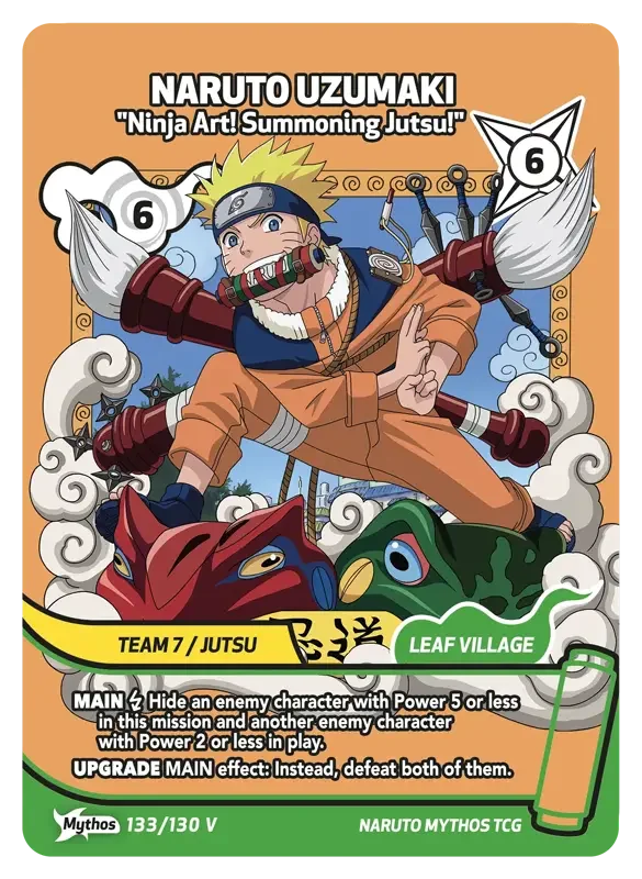 Naruto Konoha Shido Card List - Naruto Uzumaki 133/130 Mythos 2