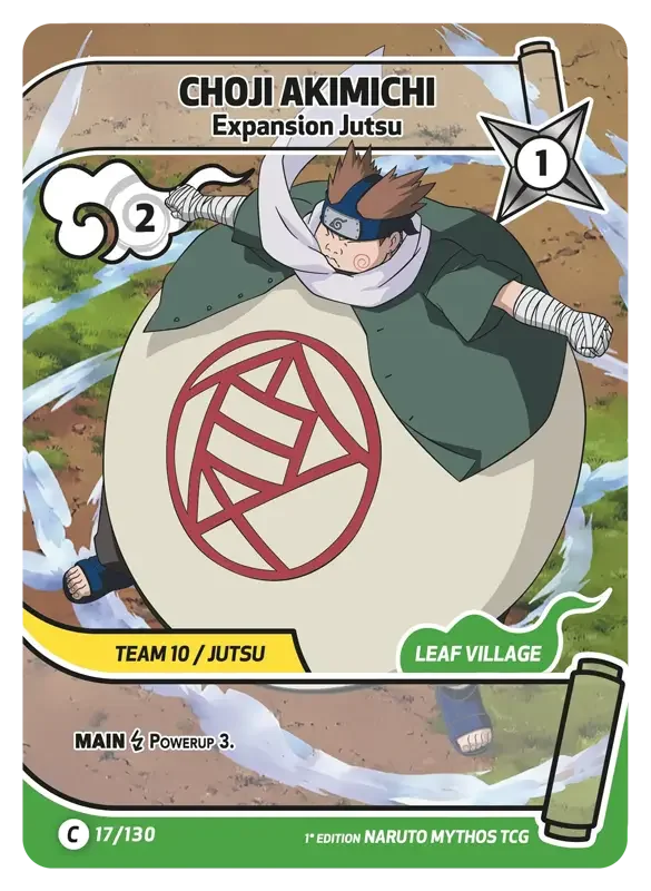 Naruto Konoha Shido Card List - Choji Akimichi 017/130