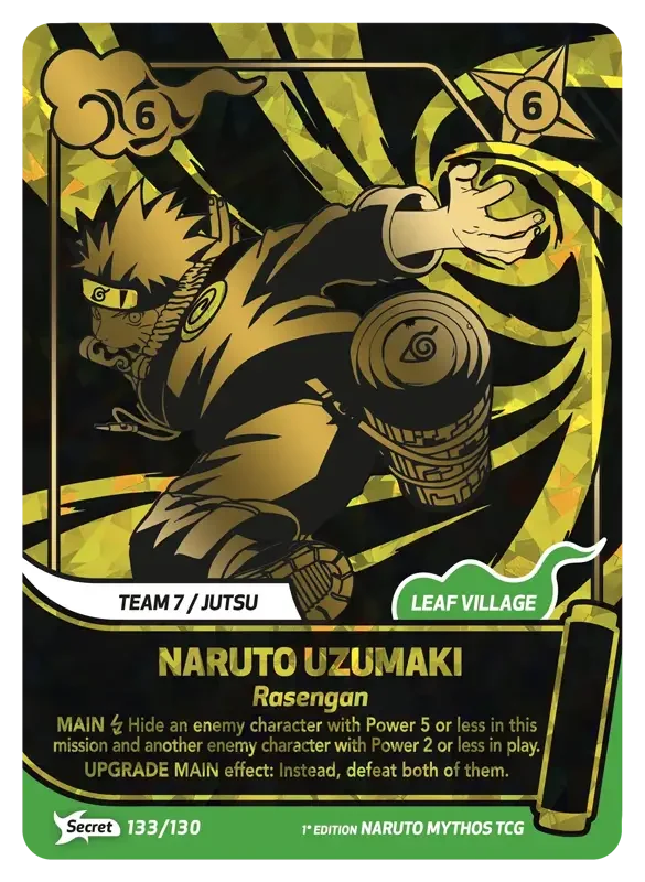 Naruto Konoha Shido Card List - Naruto Uzumaki 133/130 Secret