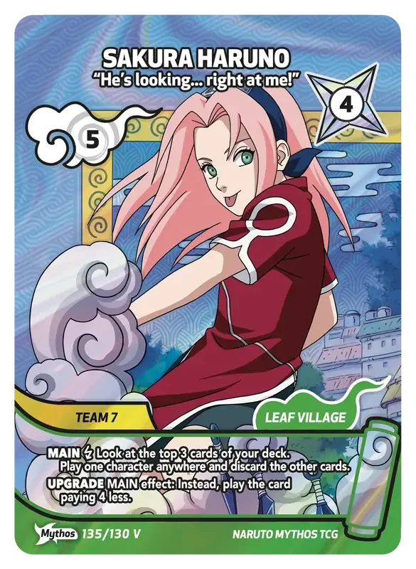 Naruto Konoha Shido Card List - Sakura Haruno 135/130 Mythos
