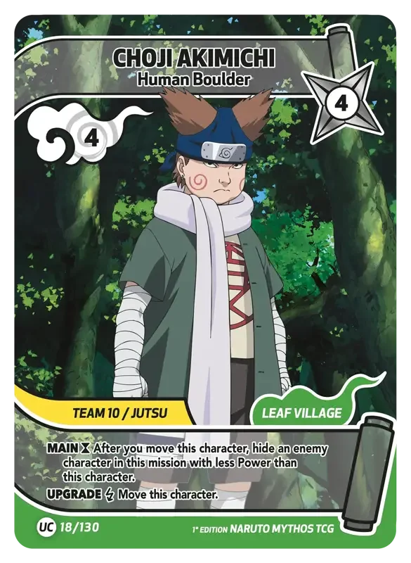 Naruto Konoha Shido Card List - Choji Akimichi 018/130