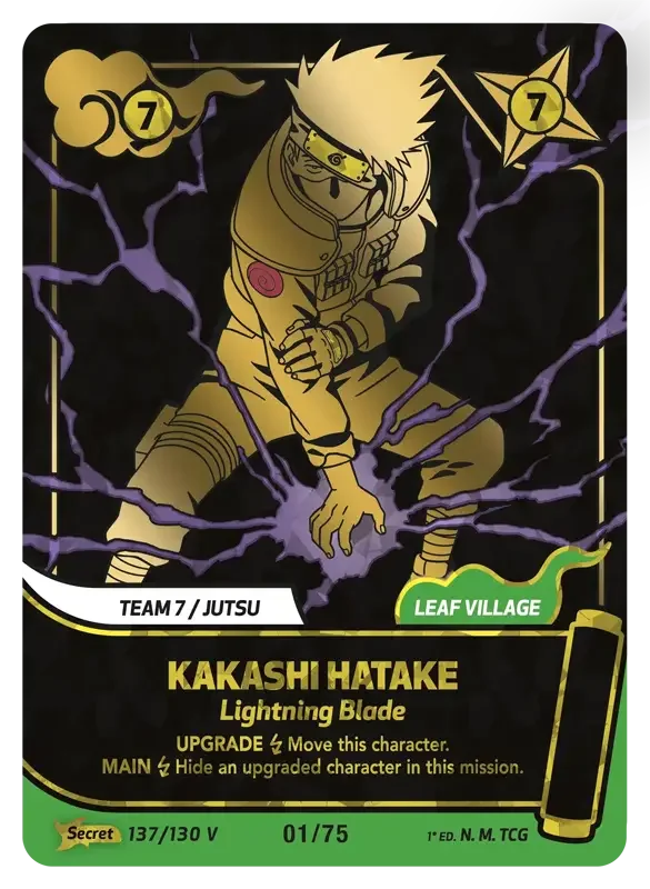 Naruto Konoha Shido Card List - Kakashi Hatake 137/130 Secret Variant