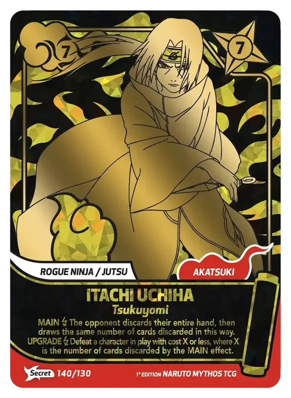 Naruto Konoha Shido Card List - Itachi Uchiha 140/130 Secret