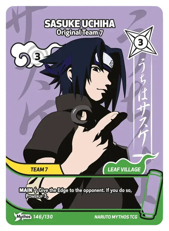 Naruto Konoha Shido Card List - Sasuke Uchiha 146/130 Mythos