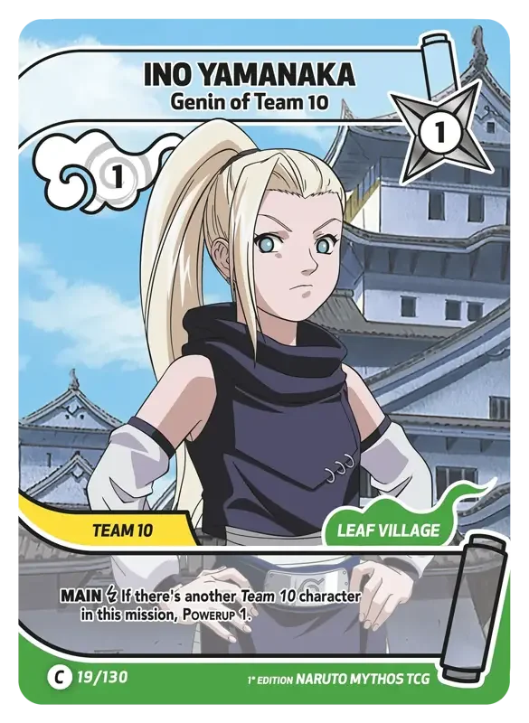 Naruto Konoha Shido Card List - Ino Yamanaka 019/130