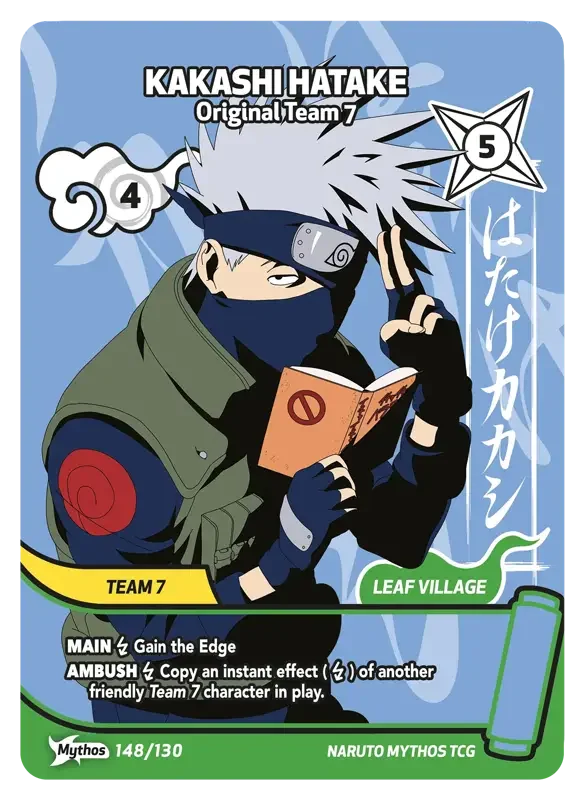 Naruto Konoha Shido Card List - Kakashi Hatake 148/130 Mythos