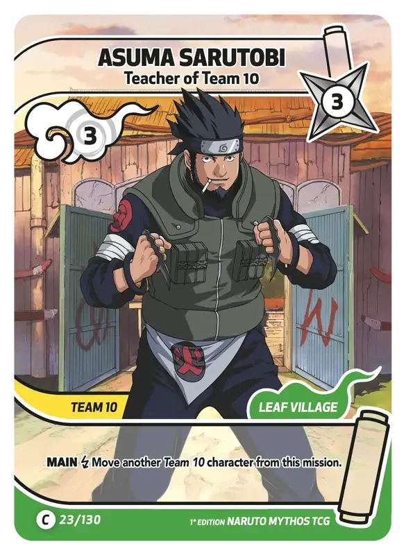 Naruto Konoha Shido Card List - Asuma Sarutobi 023/130