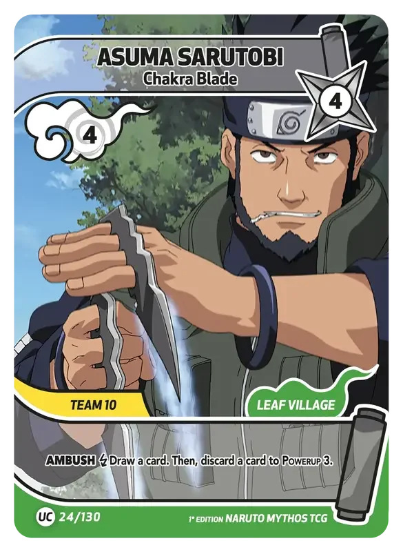Naruto Konoha Shido Card List - Asuma Sarutobi 024/130