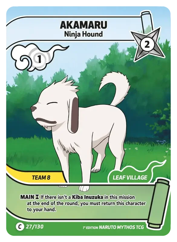 Naruto Konoha Shido Card List - Akamaru 027/130